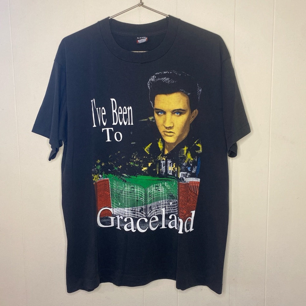 Elvis Presley black graphic tee